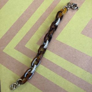 COPY - J.Crew tortoise shell and rhinestone link bracelet